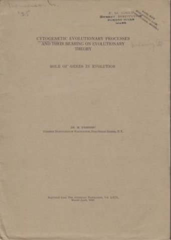 Cytogenetic Evolutionary Processes and their Bearing on Evolutionary Theory: Role of Genes in Evolution