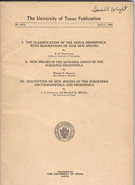 (1) The Classification of the Genus Drosophila with Description of Nine New Species. (2) New Species in the Quinaria Group of the Subgenus Drosophila. (3) Description of New Species of the Subgenera Hirtodrosophila and Drosophila