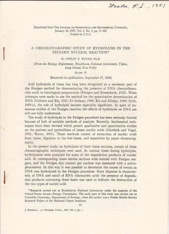 A Chromatographic study of Hydrolysis in the Feulgen Nucleal Reaction