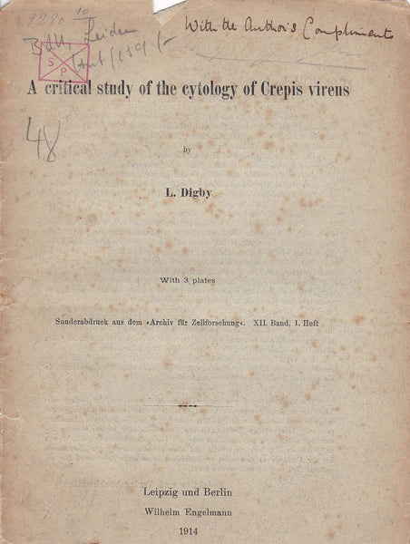 A critical study of cytology of Crepis Virens