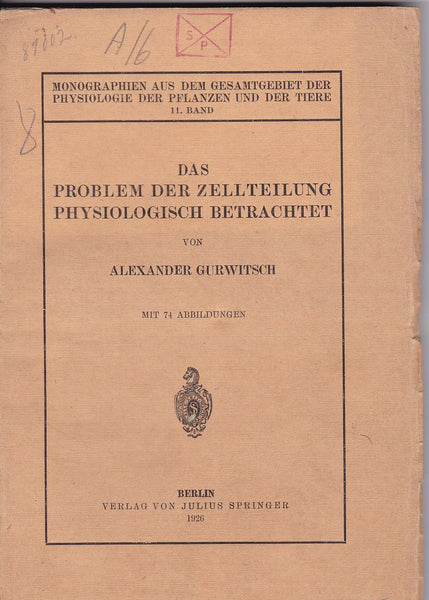 Das Problem Der Zellteilung Physiologisch Betrachtet