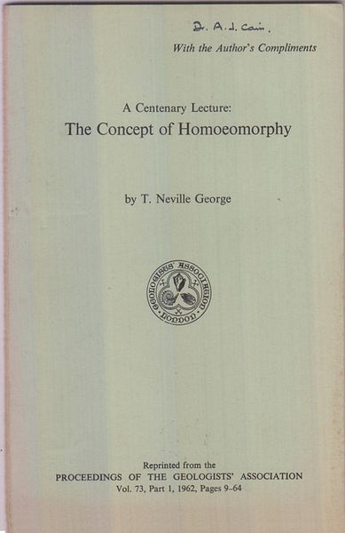 A Centenary Lecture: The Concept of Homoeomorphy  by George, Neville T.