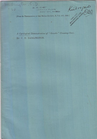 A Cytological Demonstration of ├â┬ó├óÔÇÜ┬¼├àÔÇ£Genetic├â┬ó├óÔÇÜ┬¼├é┬Ø Crossing Over  by Darlington, C.D.