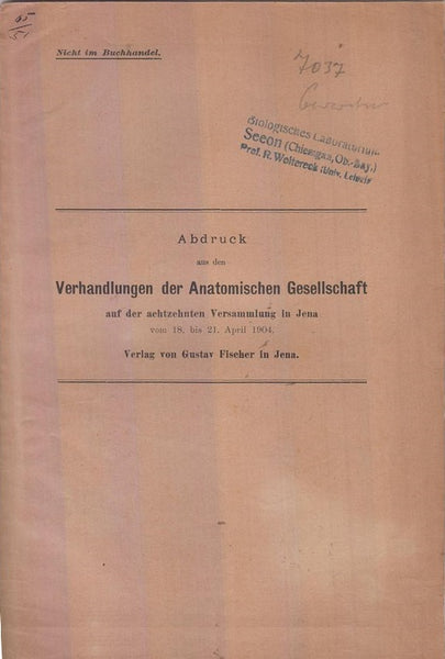 Zerstorbarkeit und Restituionsfahigkeit des Protoplasmas des Amphibieneies  by Gurwitsch, A.