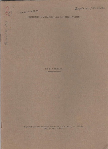 Edmund B. Wilson--An Appreciation