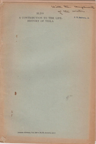 A Contribution to the Life-History of Viola