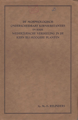 De Morphologisch Onderscheidbare Kernsubstanties en Hare Wederzijdsche Verdeeling in de Kern Bij Hoogere Planten