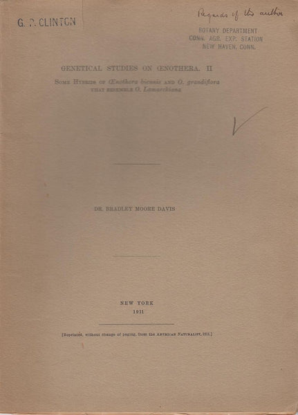 Genetical Studies on Oenothera. II. Some Hybrids of Oenothera biennis and O. grandiflora that Resemble O. Lamarckiana