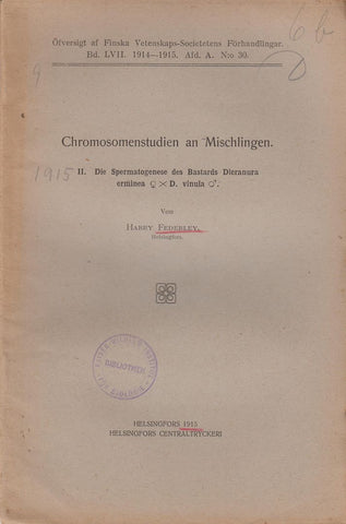 Chromosomenstudien an Mischlingen. II. Die Spermatogenese des Bastards Dieranura erminea xD. vinula