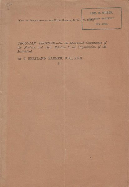 Croonian Lecture--On the Structural Constituents of the Nucleus, and their Relation to the Organisation of the Individual