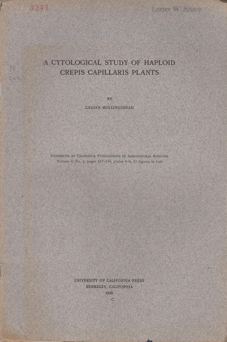A Cytological Study of Haploid Crepis Capillaris Plants
