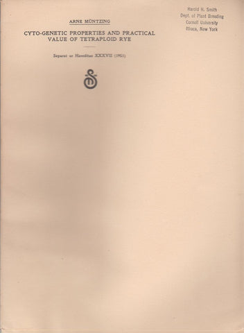 Cyto-Genetic Properties and Practical Value of Tetraploid Rye