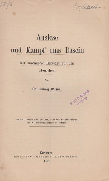 Auslese und Kampf ums Dasein