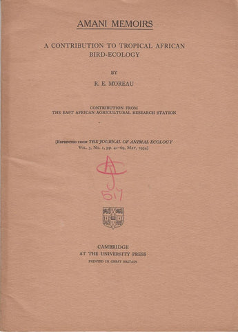 A Contribution to Tropical African Bird-Ecology