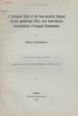 A Cytological Study of the Semi-Parasitic Copepod, Hersilia apodiformis (Phil.), with some General Considerations of Copepod Chromosomes