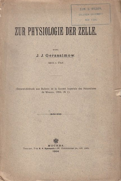 Zur Physiologie der Zelle