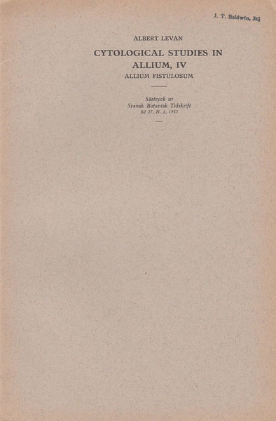 Cytological Studies in Allium, IV