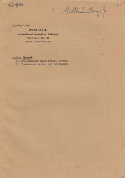 Cytological Studies on the Peanut, Arachis. I. Chromosome number and morphology