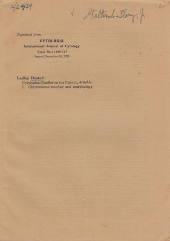 Cytological Studies on the Peanut, Arachis. I. Chromosome number and morphology