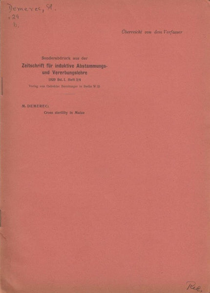 Cross Sterility in Maize