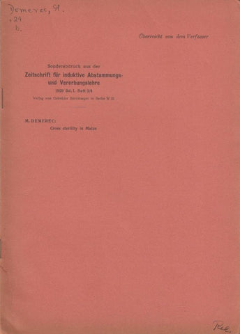 Cross Sterility in Maize