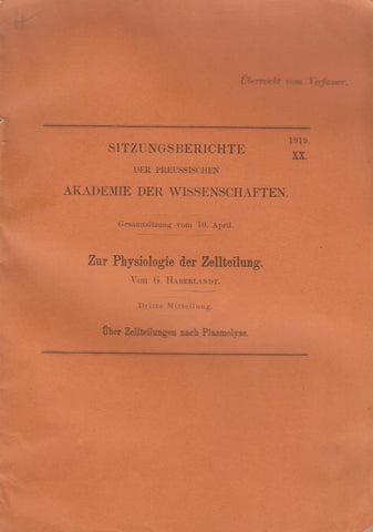 Zur Physiologie der Zellteilung