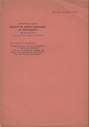 Ruckgenmutationen und die Genmutabilitat in verschiedenen Richtungen V. Gibt es ein weiderholtes Auftreten identischer Allele innerhalb der white-Allelenreihe von Drosophila melanogaster?