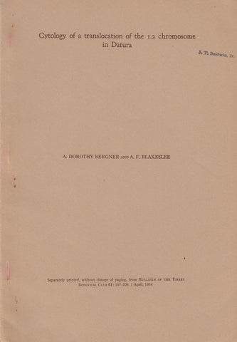 Cytology of a Translocation of the 1.2 Chromosome in Datura