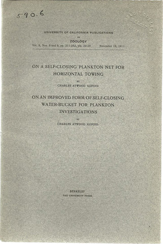 109 numbers in 94 volumes from UC Publications in Zoology 1911-1933