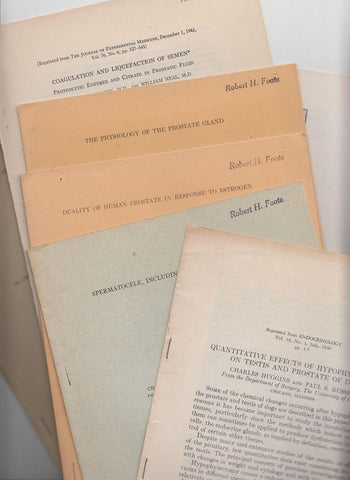 7 rare offprints by Nobel Prize Winner Charles Huggins