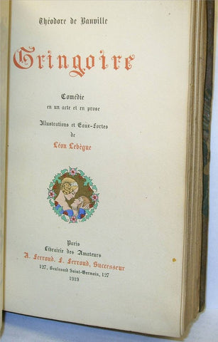 Gringoire Comedie en un acte et en prose