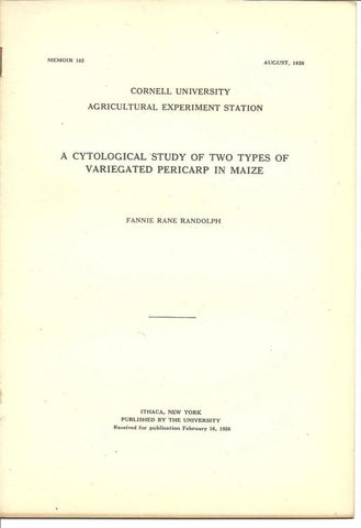 A Cytological Study of Two Types of Variegated Pericarp in Maize