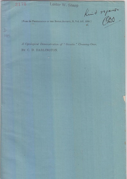 A Cytological Demonstration of ?Genetic? Crossing-Over  by Darlington, C.D.
